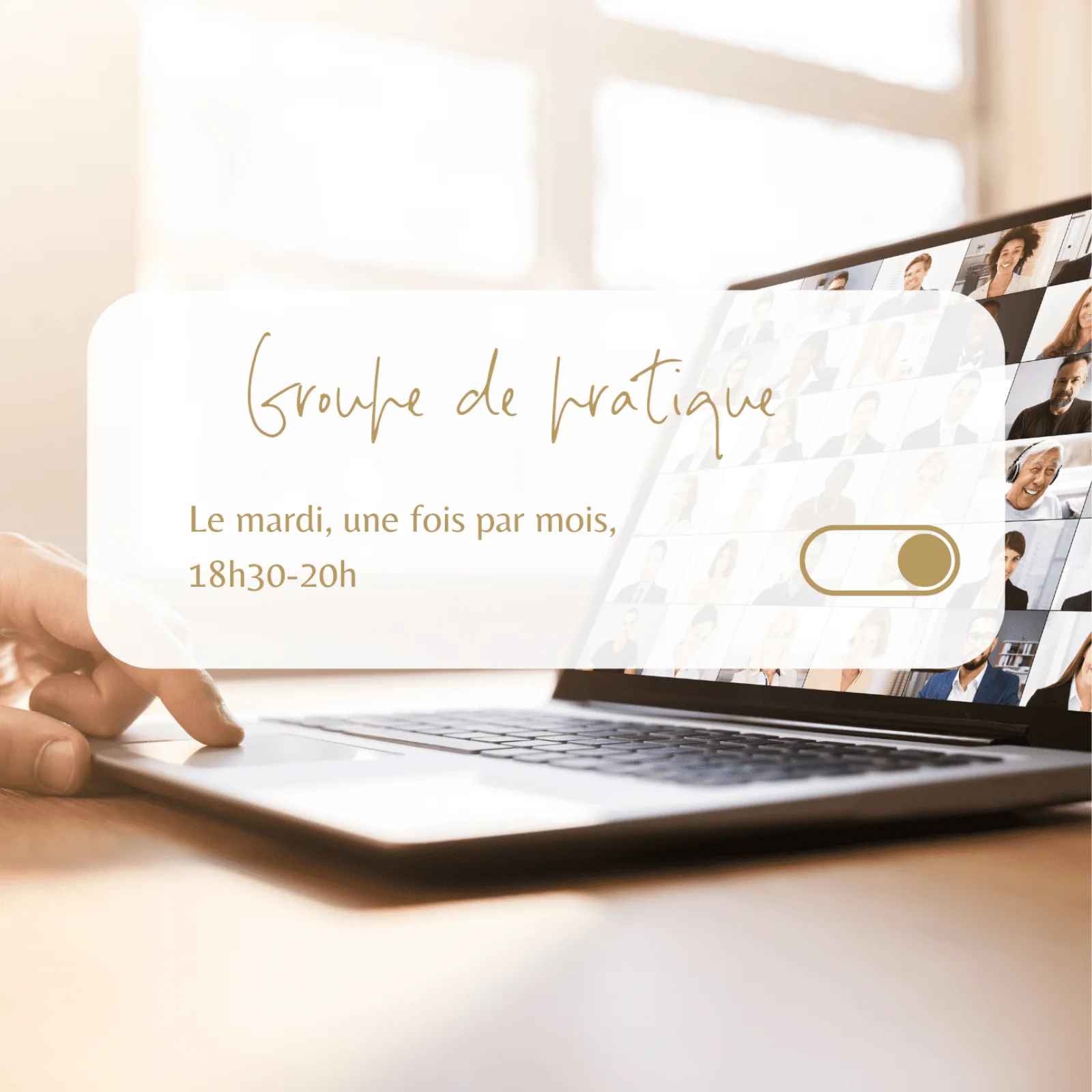 Groupe de pratique de Communication Transparente — personnes en cercle, présence et écoute