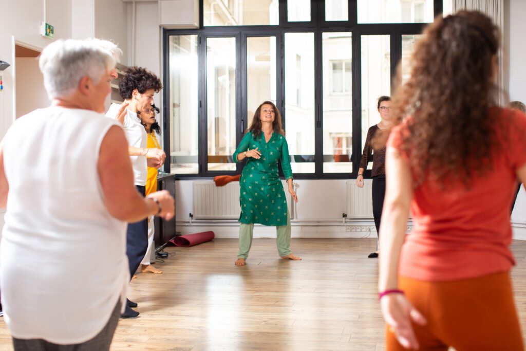 Participants during a workshop on reconnecting with ancestral roots with Alexandra Kalinine